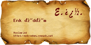 Enk Ádám névjegykártya